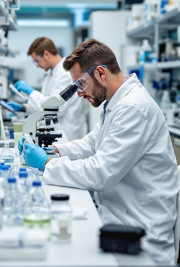 Scientist researching JellyLean formula